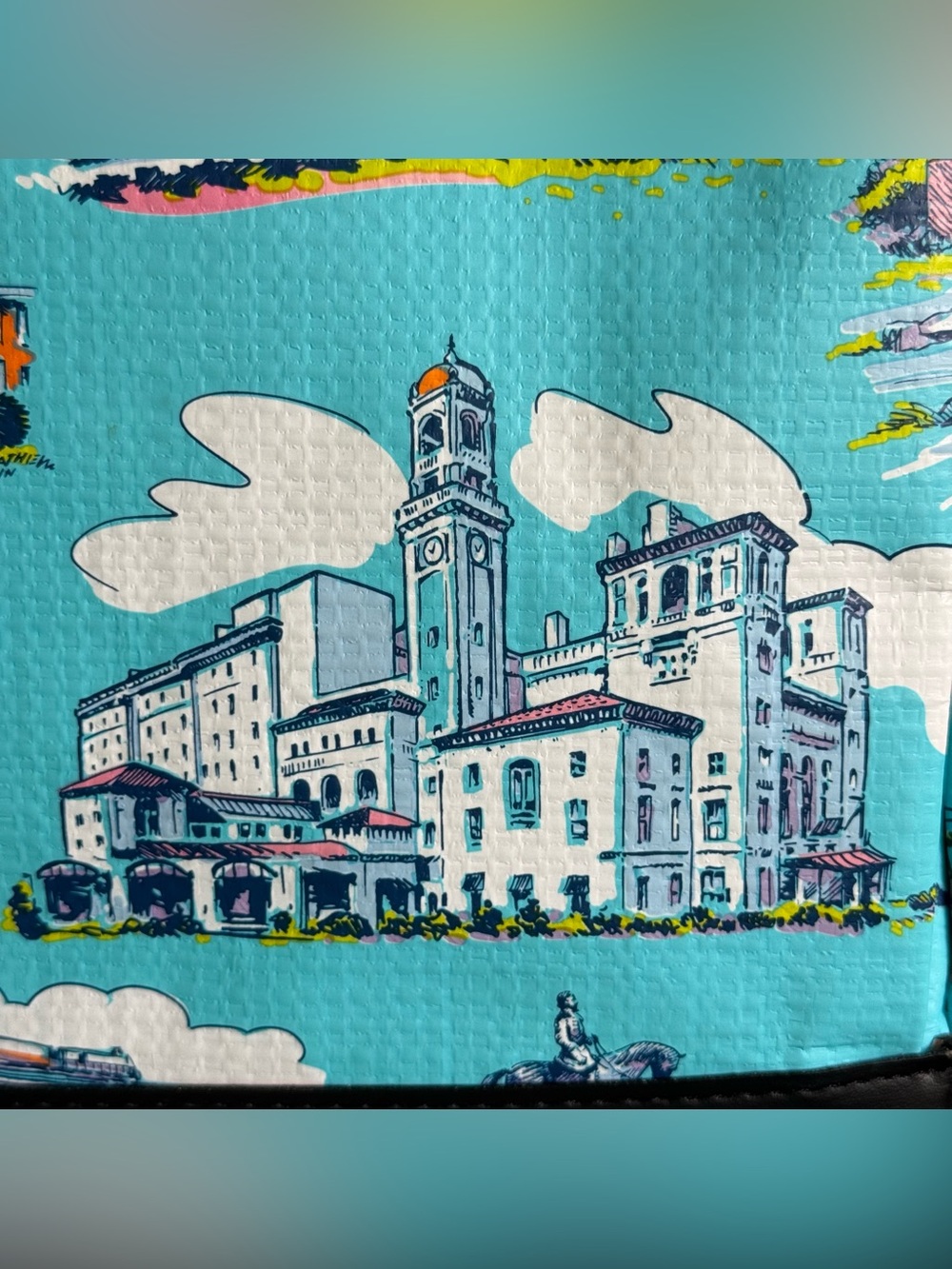 SCOUT RVA Richmond Virginia Landmark Pocket Tote Bag Zip Top Turquoise - Picture 14 of 16